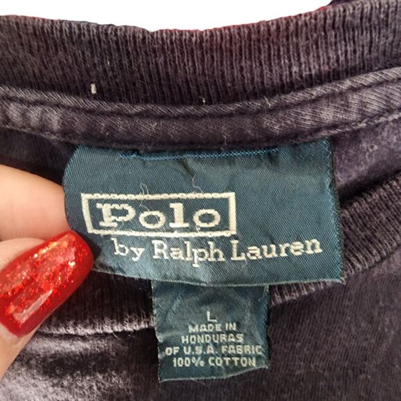 Polo Ralph Lauren Long Sleeve T Shirt Men Sz Large Classic Basic Everyday Casual - Picture 3 of 3